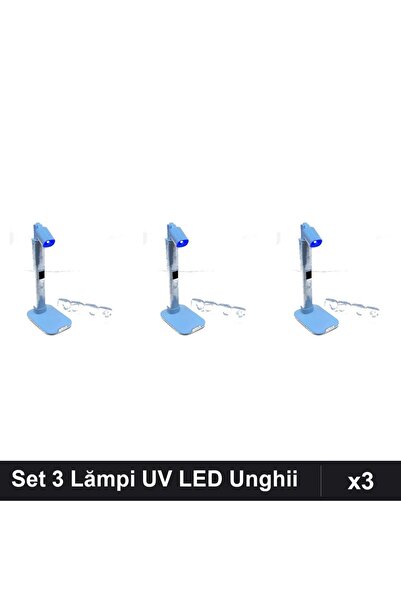 NAİLS Set 3 Lămpi UV LED Unghii cu Ștampile Silicon, Lampă Lanternă Manichiură