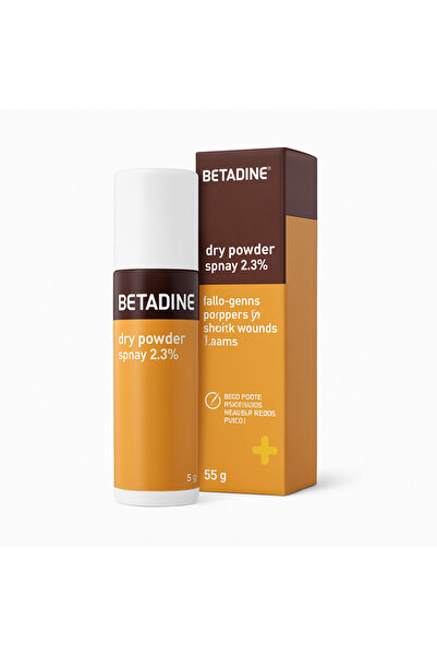 BETADINE بخاخ بيتادين بودرة جافة 55 غرام | Dry Powder Spray 55g