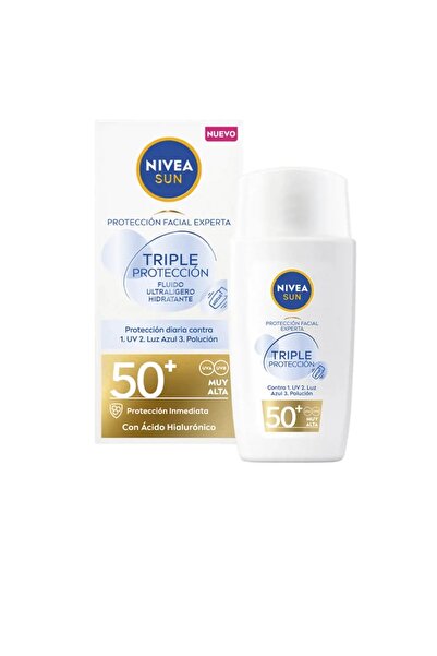 NIVEA Fluid facial ultra-lejer cu protectie tripla SUN TRIPLE PROTECCION 40 ml