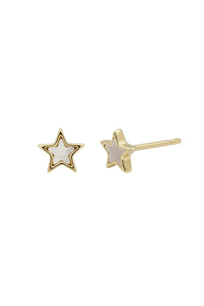 Lisa&Co. Cercei Argint Mother of Pearl Star Argint placat cu aur galben / Sid...