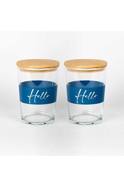 Blends Nirvana Jar Set of 2 with Wood Lid Hello