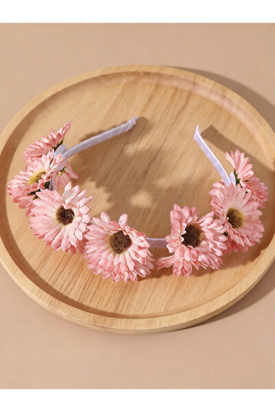 Take Two By Styli Pink Daisy Flower Crown Headband