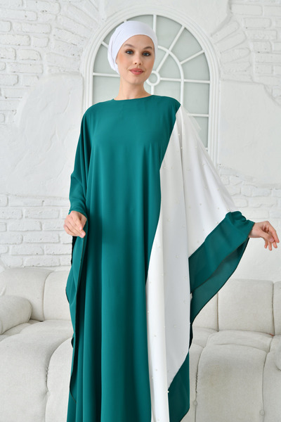 Fzd filizzade Garnished Ferace Dress That Can Be Worn in Sizes 40-56