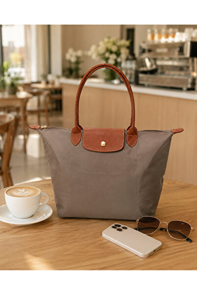 Belisse Katlanabilir Omuz Çantası - Shopper Bag Kadın Makyaj Çantası No:4-(48,5 x 36 cm x 13,5 cm)