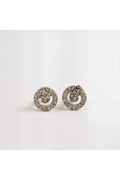 Oria Jewelry Round 925 silver earrings with zirconia