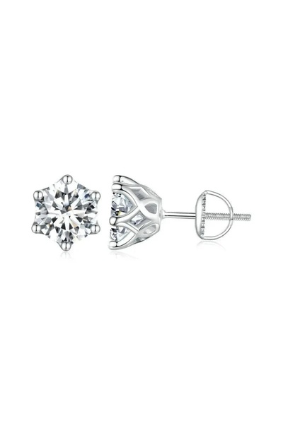 Raizel Silver stud earrings, with Stone-Embellished , Brilliant Sparkle (Size...