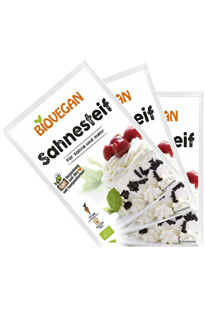 Biovegan Organic cream and whipped cream thickener, 3x6g
