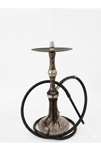 Rozadesign Ceya orta boy nargile takımı kahverengi desenli