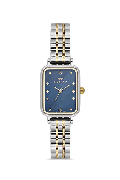FERRO Yellow and Silver Steel Cord Women's Wristwatch Fl21742A-D3 Waterproof ...
