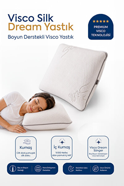 Homedius Silk Dream Boyun Destekli Ortopedik Visco Yastık 59x39 cm
