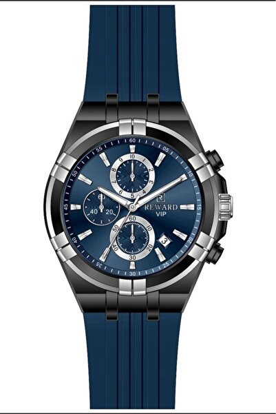 Reward Rwa146627 Men's Wristwatch Navy Blue Silicone Cord Black Case Active C...