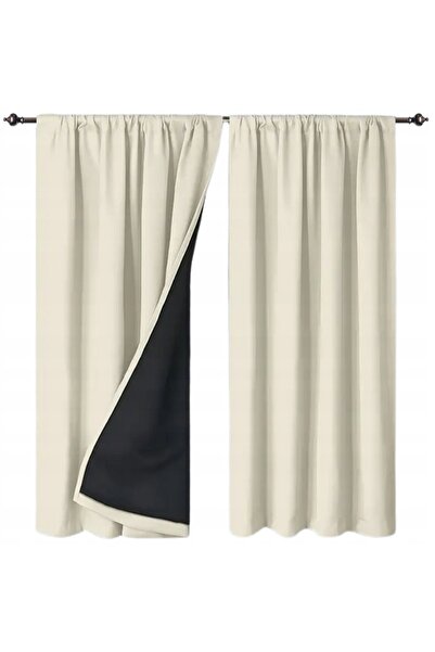 NOW-ART , Ready-made Drapery Curtain , Elegant Design, 145x230 cm, Beige, Pol...