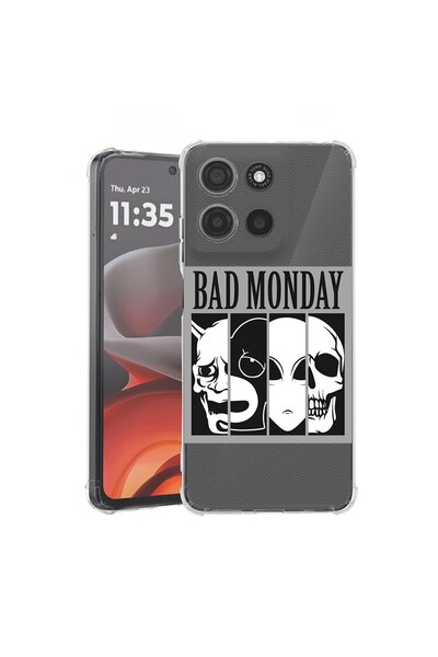 bestcase Θήκη για Motorola Moto G15, Αντικραδασμική 1.5MM, Bad Monday, Προστα...