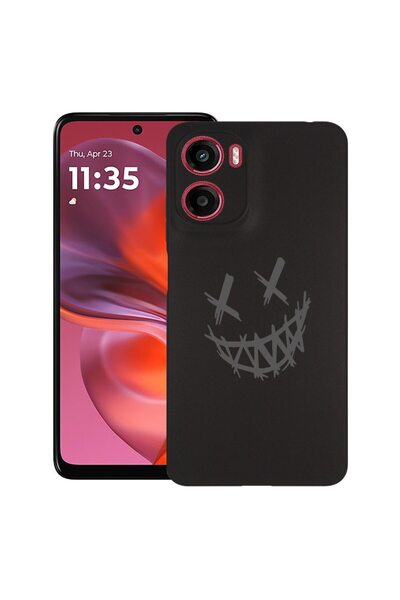 bestcase ¬Æ Husa pentru Motorola Moto G05, Smile please, Slim Silicon 0.8MM, ...