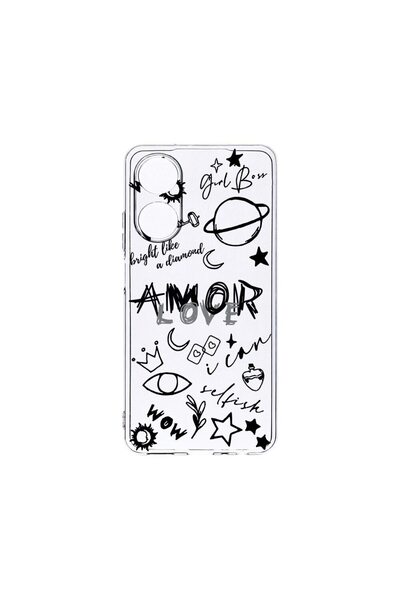bestcase Διαφανής Θήκη Σιλικόνης 2MM, Συμβατή με OPPO A98 5G, Goth Love, Αντι...