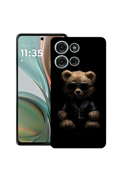 bestcase Калъф за Motorola Moto G Power (2025) с дизайн на мече, TPU матов ул...