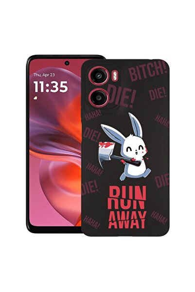 bestcase Калъф за Motorola Moto G06 с дизайн  "Run away! " Дизайн, TPU матов ...