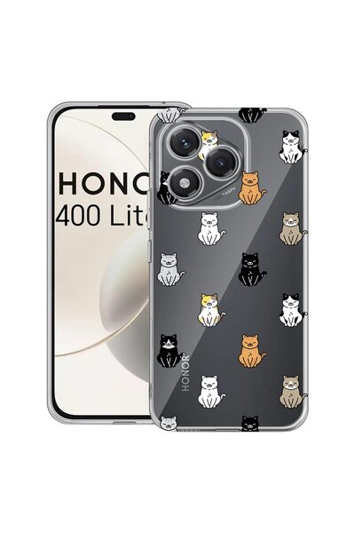 bestcase Husa pentru Honor 400 Lite 5G, BestCase¬Æ Clear Silicon 2MM, Cat Pat...