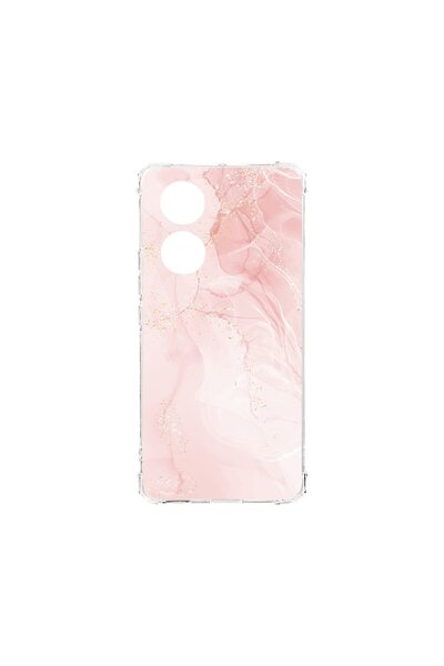 bestcase Husa Anti Shock 1.5MM, compatibilă cu OPPO A38, Marmură Roz Pastel, ...