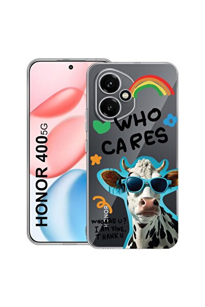 bestcase ¬Æ Husa Clear Silicon pentru Honor 400, Cool Cow - Who Cares?, 20364...