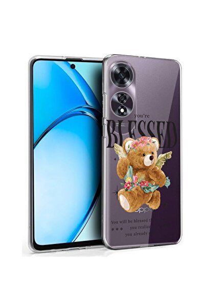 bestcase Husă pentru OPPO A60 4G, Silicon transparent 2MM, Ursuleț norocos, A...