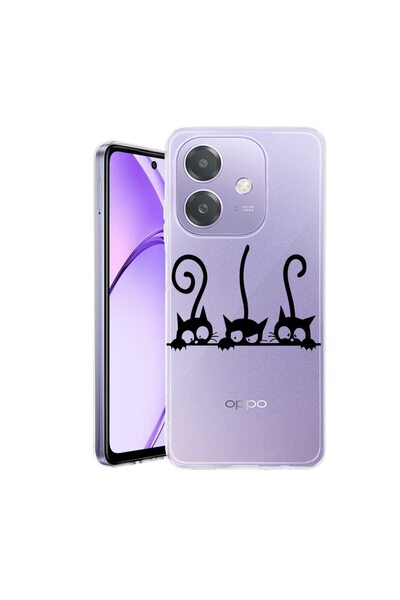 bestcase Husa pentru OPPO A40 / A40M, BestCase¬Æ Clear Silicon 2MM, Cats, Ant...