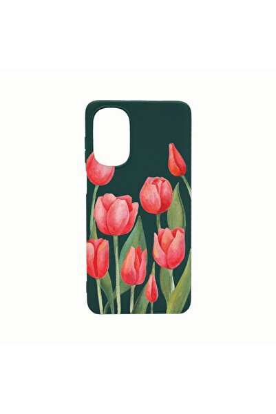 bestcase Husa Silicon, Compatibila Cu Motorola Moto E32s, Red Tulips, Reziste...