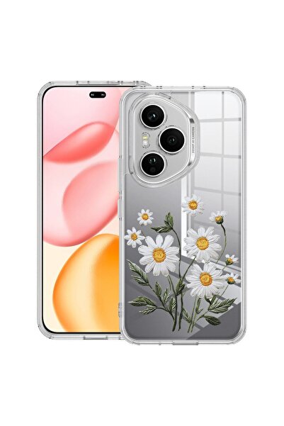 bestcase Противоударен калъф, съвместим с Honor 400 Pro, Флорален - Минималис...