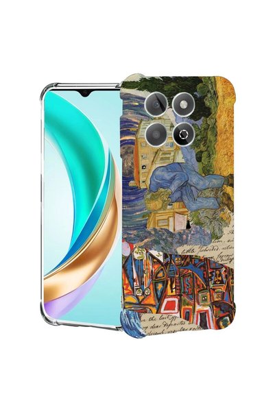 bestcase ¬Æ Husa compatibila Honor X8C, Anti Shock 1.5MM, Van Gogh Style, Pro...