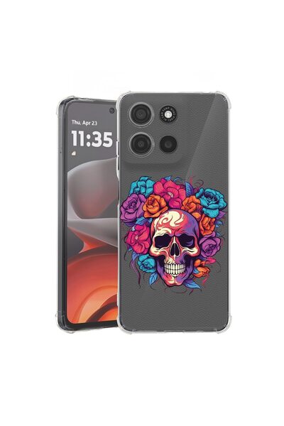 bestcase Калъф за Motorola Moto G15, Удароустойчив 1.5ММ, Мечтани цветове - Ч...