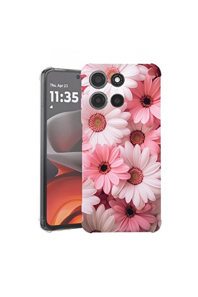 bestcase Αντικραδασμική Θήκη για Motorola Moto G56 με Σχέδιο Ροζ Μαργαρίτα, 2...