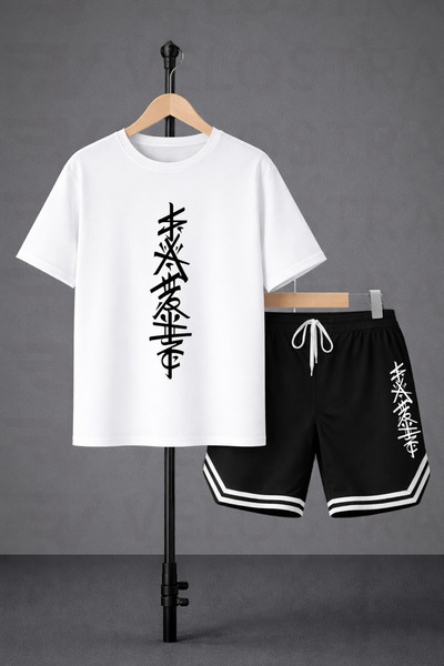 Velostra Unisex Printed Oversize Fit Comfortable Fit T-Shirt and Shorts Set