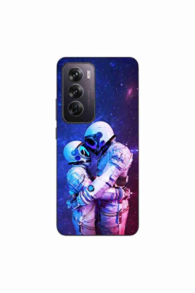 OEM Husa compatibila cu Oppo Reno12 Pro Silicon Gel Tpu Model Astronauts Couple