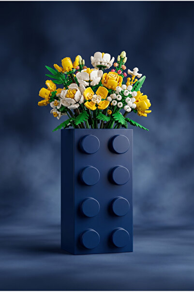 craftopya Brick Brick Design Decorative Vase - Botanical Flower Compatible