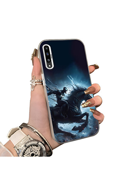 ucuc Samsung Galaxy A50/A50S/A30S Uyumlu Sert Akrilik Arka Silikon Kenar Lens...