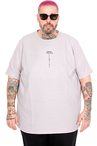 ModeXL Mode XL Plus Size T-Shirt Bis Endless Trails Waffle U26002 SIVA