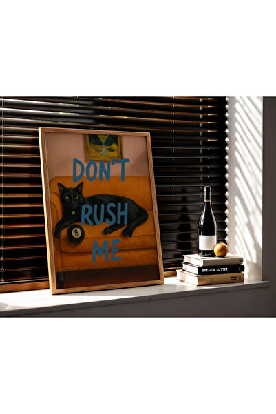 Tuba Decor Tablou dintr-o singură bucată cu ramă din lemn, nu mă grăbește.