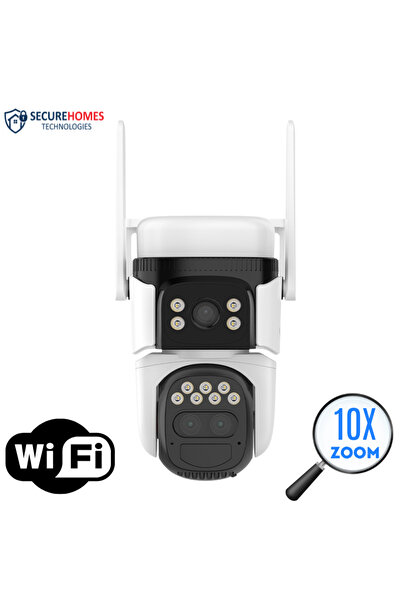 OEM Camera Supraveghere WIFI Dubla SecureHomes cu 3 Lentile 2MP, Audio Bidire...