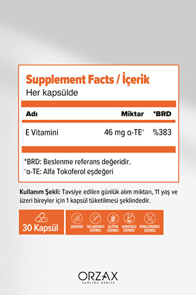 Ocean E Vitamini 30 Kapsül