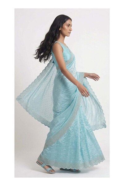 Nool ae Nool Lahar Tissue Designer Saree with Unstitched Blouse Material