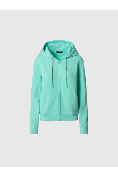 North Sails Regular Fit Tam Fermuarlı Kapüşonlu Pamuk Kadın Sweatshirt