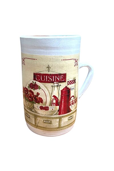 Ceramica Martinescu Vaza tip carafa 21 cm, decorata manual CUISINE, bucatarie...