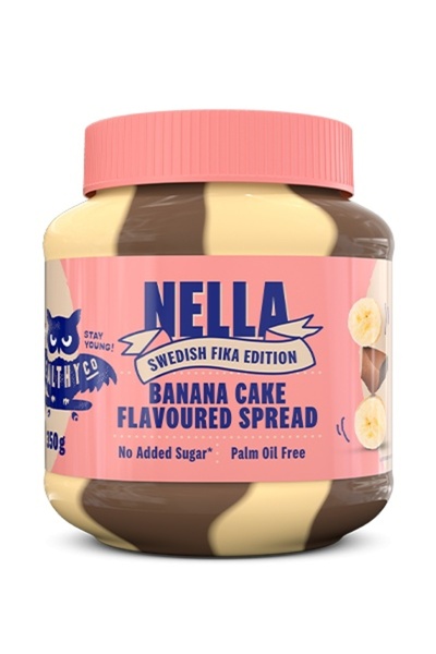 HealthyCo Cremă de cacao și banane, cu Stevia, pentru prăjituri cu banane (fără zahăr, fără ulei de palmier) 350 g