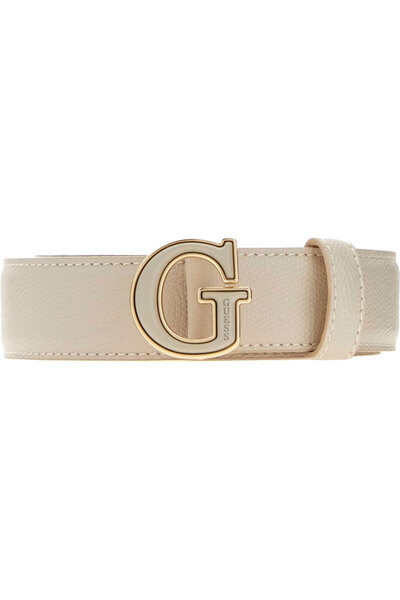 Guess εκρού ζώνη Davina BW9330