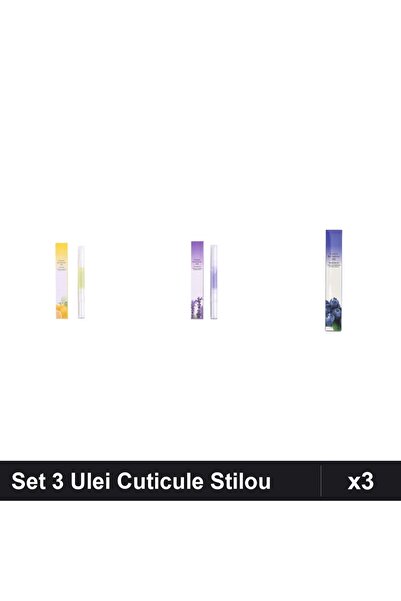 NAİLS Set 3 Ulei Cuticule Tip Stilou - Lemon, Lavanda, Blueberries - Ingrijir...