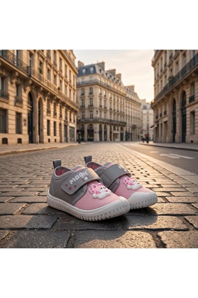 GEZER Summer Linen Baby Girl Magic Cat Velcro Adjustable Shoes