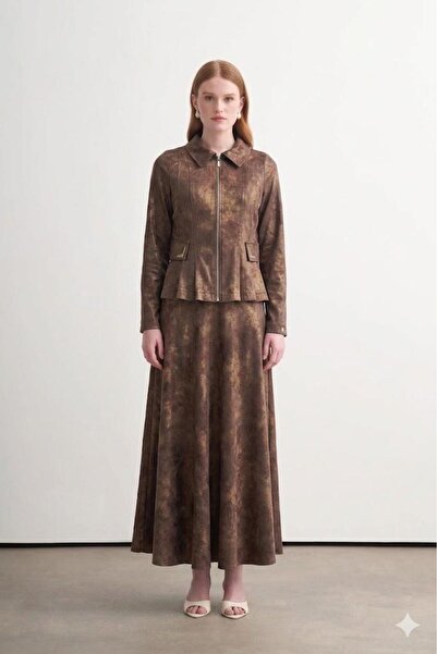 Moodbasic Premium by Taşlanmiş İpek Cupra Skirt Set