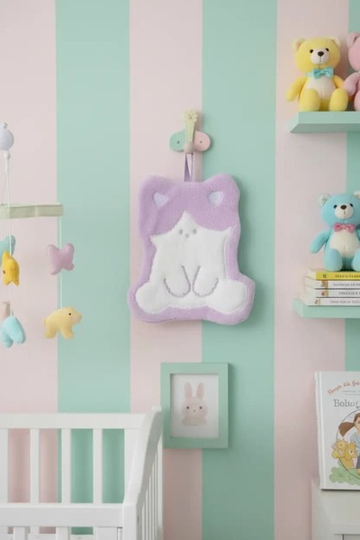 Miniso Lisanslı Hayvan Serisi El Havlusu – Mor Renkli 18x22 cm Küçük Mutfak B...