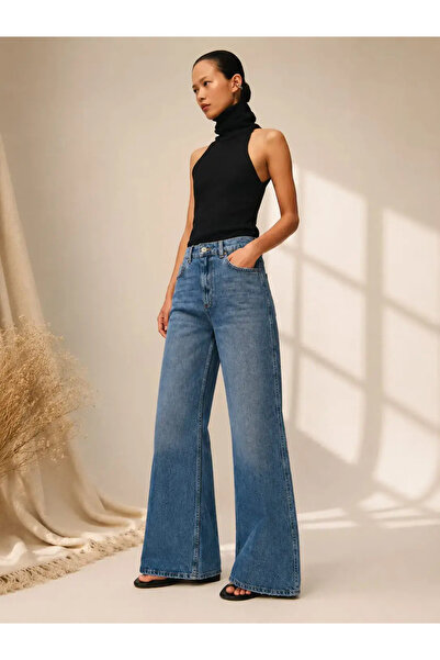 Zara Γυναικεία ψηλόμεσα τζιν GLAUSE JEANS σε μπλε χρώμα, με στενή μέση
