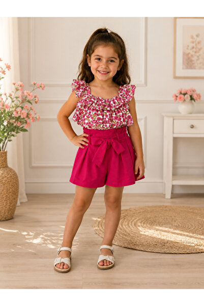 RÜYA KİDS Girl's summer floral 2-piece set